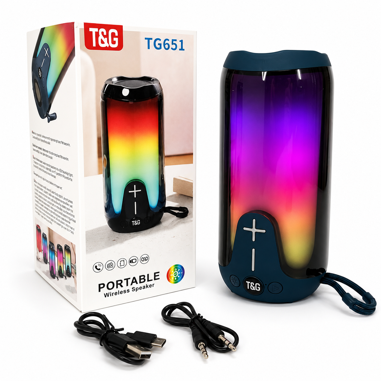 Портативна колонка T&G TG-651 5W RGB