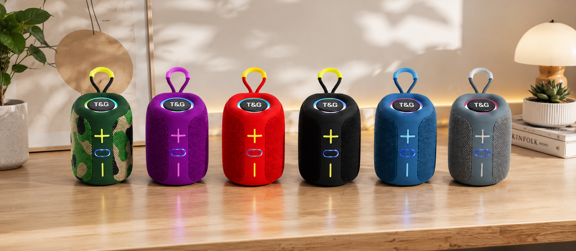 Портативна колонка T&G TG-658 2x8W RGB