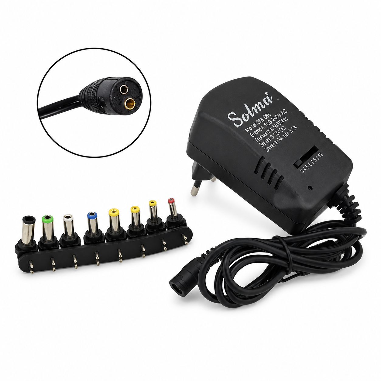 Блок живлення універсальний Solma SL-668 DC 3-12V / 3.1A, 30W