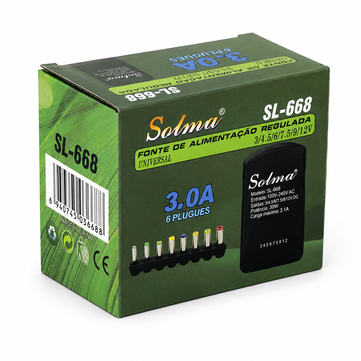 Блок живлення універсальний Solma SL-668 DC 3-12V / 3.1A, 30W - Зображення 4